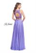 Picture of: Two Piece Prom Gown with Beaded lace Top and Pockets in Periwinkle, Style: 26087, Back Picture