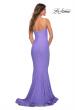 Picture of: Rhinestone Diamond Strap Chic Jersey Dress in Periwinkle, Back Picture