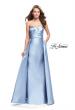 Picture of: Strapless A-line Prom Dress with Cape Skirt and Pockets in Periwinkle, Style: 25738, Detail Picture 1
