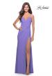 Picture of: Long Jersey Versatile Dress with Ruched Zipper in Periwinkle, Style: 31331, Detail Picture 2