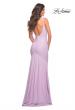 Picture of: Jewel Embellished Long Jersey Gown with Train in Purple, Style: 30563, Detail Picture 3