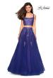 Picture of: Two Piece Floor Length Prom Dress with Lace Detail in Periwinkle, Style: 27489, Detail Picture 4