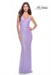 Picture of: Simple Line Sequin Dress with Lace Up Back in Periwinkle, Style: 31362, Detail Picture 5