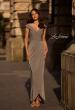 Picture of: Long Jersey Dress with Ruching and Cap Sleeves, Style: 25206, Main Picture