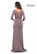 Picture of: Three Quarter Sleeve Jersey Dress with Ruching in Pewter, Style: 28197, Back Picture