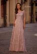 Picture of: Floor Length Floral Dress with Three Quarter Sleeves, Style: 27981, Main Picture