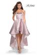 Picture of: Metallic High-Low Strapless Dress with Pockets in Pink, Style: 27783, Main Picture