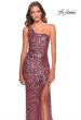 Picture of: Glamorous One Shoulder Sequin Prom Gown in Pink, Style: 28596, Main Picture