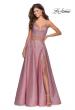 Picture of: Two Piece Shimmer Prom Dress with Pockets in Pink, Style: 28618, Main Picture