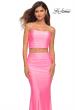 Picture of: Two Piece Dress with Rhinestone Diamond Straps in Pink, Main Picture