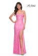 Picture of: Stretch Lace Dress with Bustier Bodice and Illusion Back in Pink, Style: 32298, Main Picture