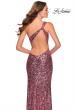 Picture of: Glamorous One Shoulder Sequin Prom Gown in Pink, Style: 28596, Back Picture