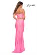 Picture of: Two Piece Dress with Rhinestone Diamond Straps in Pink, Back Picture