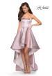 Picture of: Metallic High-Low Strapless Dress with Pockets in Pink, Style: 27783, Detail Picture 1