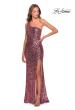 Picture of: Glamorous One Shoulder Sequin Prom Gown in Pink, Style: 28596, Detail Picture 1