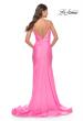 Picture of: Dramatic Jersey Rhinestone Gown with Train in Pink, Style: 30768, Detail Picture 3