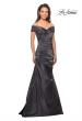 Picture of: Floor Length Off the Shoulder Gown with Ruching in Platinum, Style: 25656, Main Picture