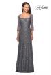Picture of: Long Lace Gown with Sweetheart Neckline in Platinum, Style: 26427, Detail Picture 2