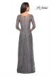 Picture of: Long Lace Dress with Empire Waist and 3/4 Sleeves in Platinum, Style: 27857, Detail Picture 2