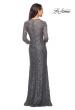 Picture of: Long Lace Gown with Sweetheart Neckline in Platinum, Style: 26427, Detail Picture 3