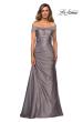 Picture of: Off the Shoulder Satin Evening Dress with Pleating, Style: 28103, Detail Picture 5
