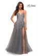 Picture of: Gorgeous Lace and Tulle Ball Gown with High Slit in Silver, Style: 30591, Main Picture