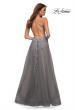 Picture of: Gorgeous Lace and Tulle Ball Gown with High Slit in Silver, Style: 30591, Detail Picture 4