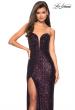 Picture of: Sultry sequin Dress with Sweetheart Strapless Top in Plum, Style: 27670, Detail Picture 1