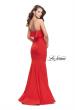 Picture of: Strapless Mermaid Prom Dress with Ruffles in Poppy Red, Style: 25419, Back Picture