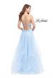 Picture of: Ball Gown with Tulle Skirt and Lace Beading in Powder Blue, Style: 25762, Back Picture