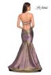 Picture of: Metallic Jersey Mermaid Strapless Prom Dress in Purple/Gold, Style: 27638, Back Picture