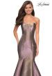 Picture of: Metallic Jersey Mermaid Strapless Prom Dress in Purple/Gold, Style: 27638, Detail Picture 1