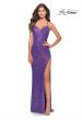 Picture of: Stretch Sequin Dress with Open Back in Purple, Style: 31209, Main Picture