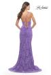 Picture of: Unique Stretch Lace Prom Dress with Sheer Bodice in Purple, Style: 31249, Detail Picture 13