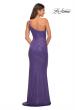 Picture of: Bright Simple One Shoulder Long Sequin Evening Gown in Purple, Back Picture