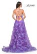 Picture of: Unique Sequin Lace A-line Prom Dress with High Slit in Purple, Style: 32291, Back Picture