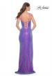 Picture of: Bustier Sequin Neon Prom Dress with Lace Up Back in Purple, Style: 31965, Detail Picture 20