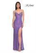 Picture of: Stretch Sequin Fitted Prom Dress with Open Back in Purple, Style: 32330, Detail Picture 1