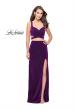 Picture of: Long Jersey Two Piece Prom Dress with Side Cut Outs in Purple, Style: 25597, Detail Picture 2