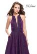 Picture of: Long Sparkling Prom Dress with High Neck and Cut Outs in Purple, Style: 26073, Detail Picture 3
