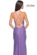 Picture of: Stretch Sequin Fitted Prom Dress with Open Back in Purple, Style: 32330, Detail Picture 6