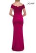 Picture of: Off-the-Shoulder Ruched Satin Evening Gown in Raspberry, Style: 33620, Detail Picture 8