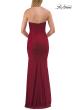 Picture of: Strapless Ruched Jersey Gown with Lace Lining in Raspberry, Style: 33601, Detail Picture 10