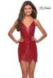 Picture of: Short Scalloped Sequined Homecoming Dress in Red, Style: 28228, Main Picture