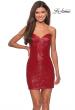 Picture of: Short Sequin Dress with Strapless Sweetheart Neckline in Red, Style: 28229, Main Picture