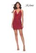 Picture of: Drape Front Mini Dress with Low Back in Red, Style: 30949, Detail Picture 11