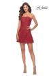 Picture of: Soft Sequin Flared Dress with Strapless Top in Red, Style: 30957, Detail Picture 12