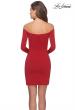 Picture of: Tight Homecoming Dress with Long Sleeves in Red, Style: 28182, Back Picture