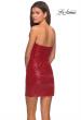 Picture of: Short Sequin Dress with Strapless Sweetheart Neckline in Red, Style: 28229, Back Picture