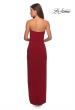 Picture of: Long Strapless Jersey Dress with Side Ruching in Red, Style: 28204, Detail Picture 2